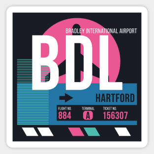 Hartford (BDL) Airport // Sunset Baggage Tag Magnet